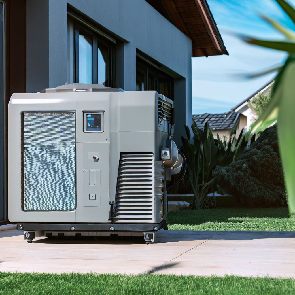 domestic generator outside a house
